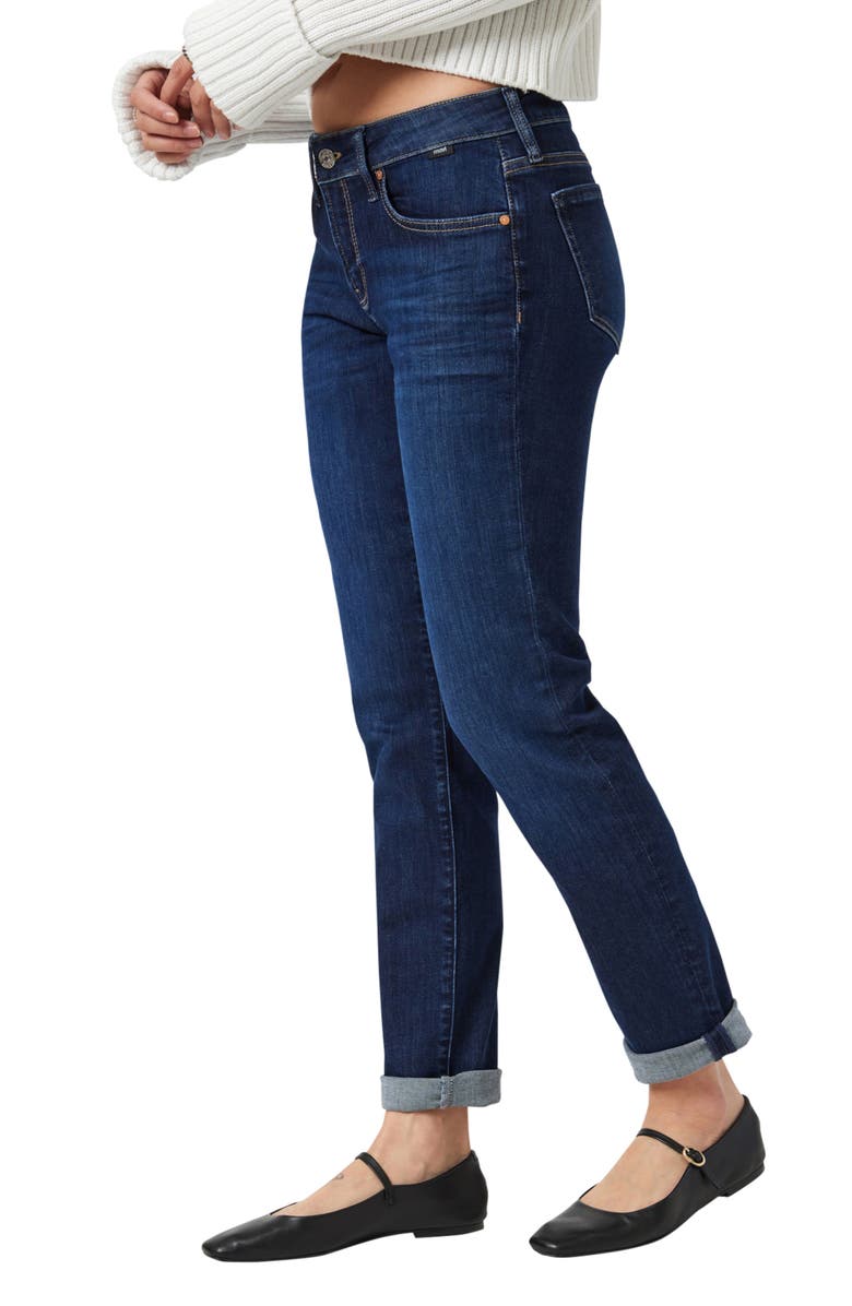 Mavi Jeans Emma Mid Rise Slim Boyfriend Jeans, Alternate, color, Deep Flex Blue