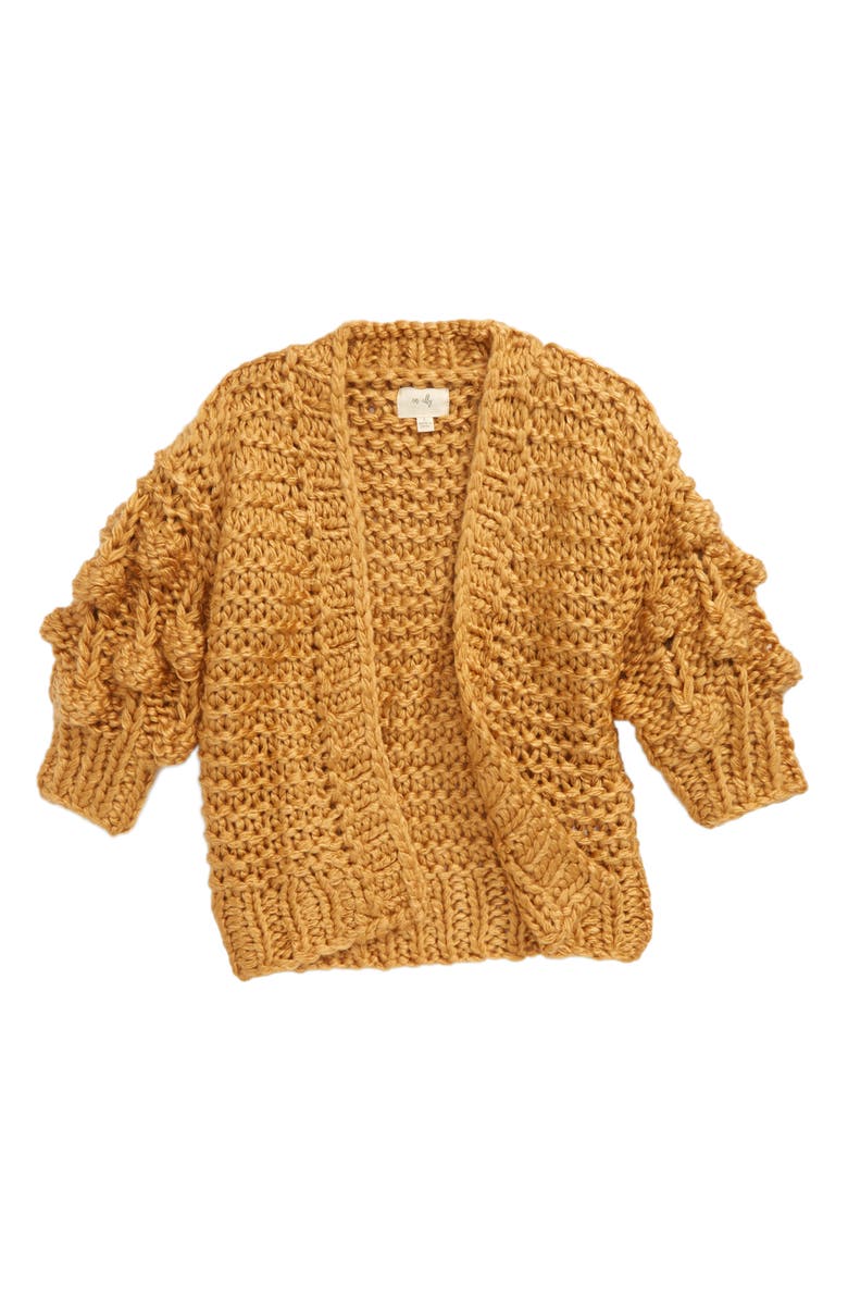 En Elly Pom Detail Knit Cardigan, Main, color, 