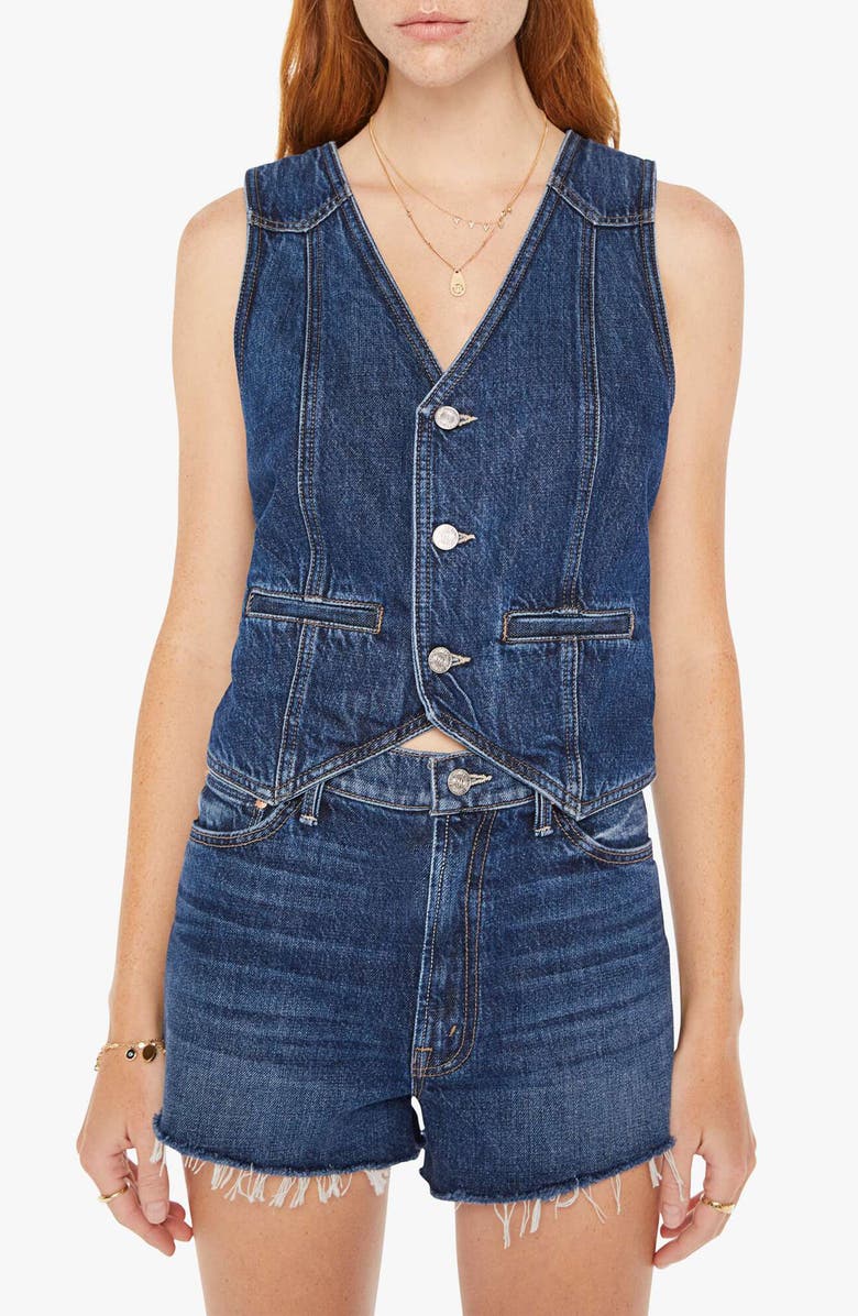 MOTHER The Masked Rider Denim Vest, Main, color, 