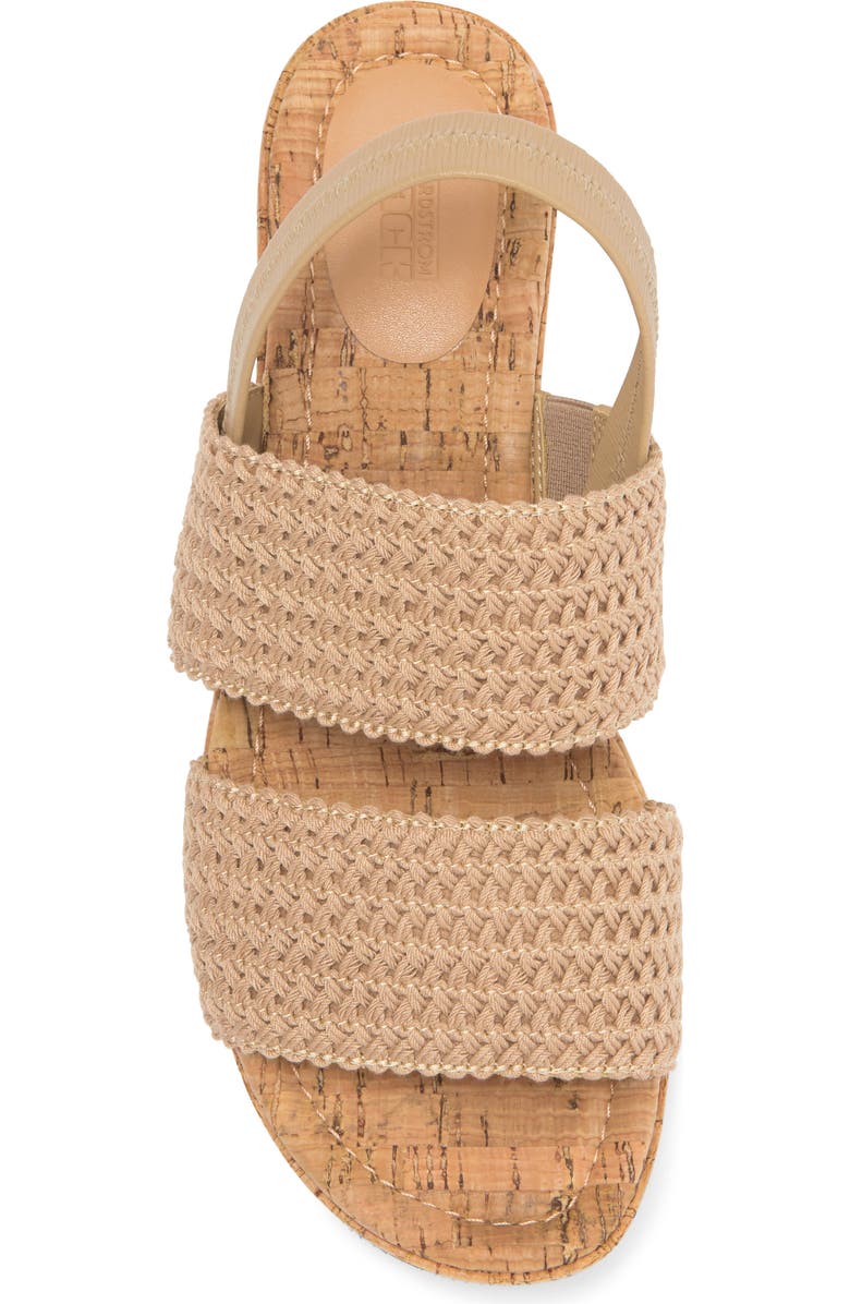 NORDSTROM RACK Cassie Platform Wedge Slingback Sandal, Alternate, color, Beige Sand/ Cork