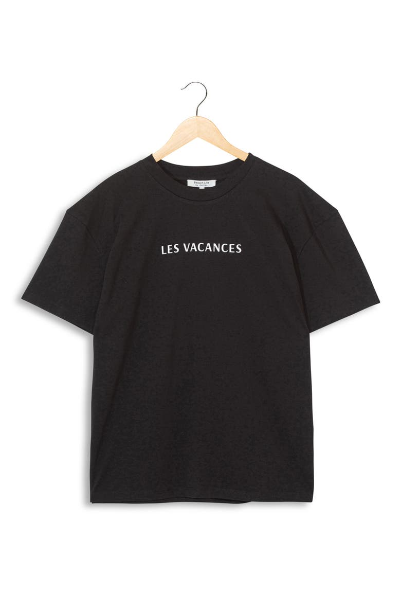 Gottex Beach Life Printed Swim Cover Up Tshirt Oversize, Main, color, Black