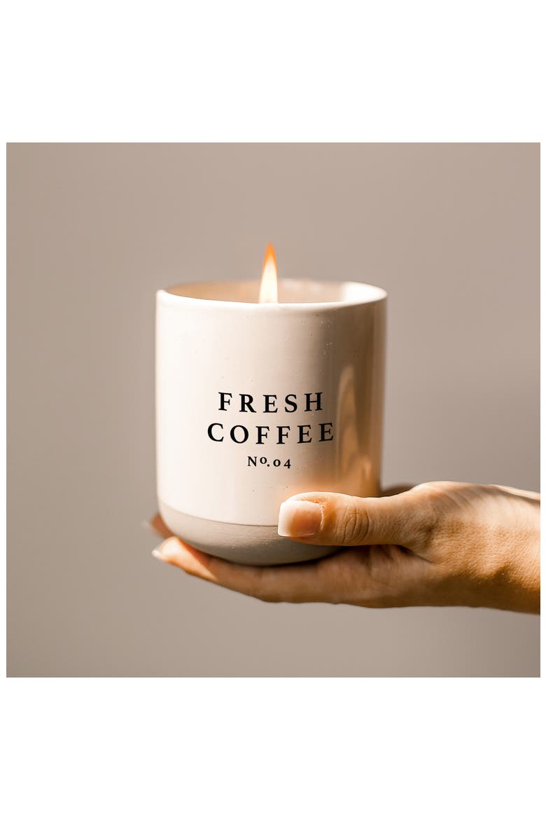 Fresh Coffee 12 oz. Stoneware Candle - Set of 2, Alternate, color, TAN