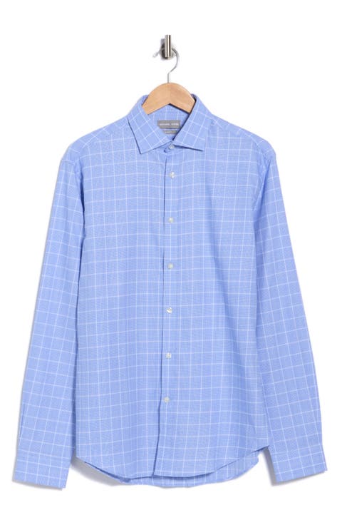 Printed Cotton Slim Fit Dress Shirt
