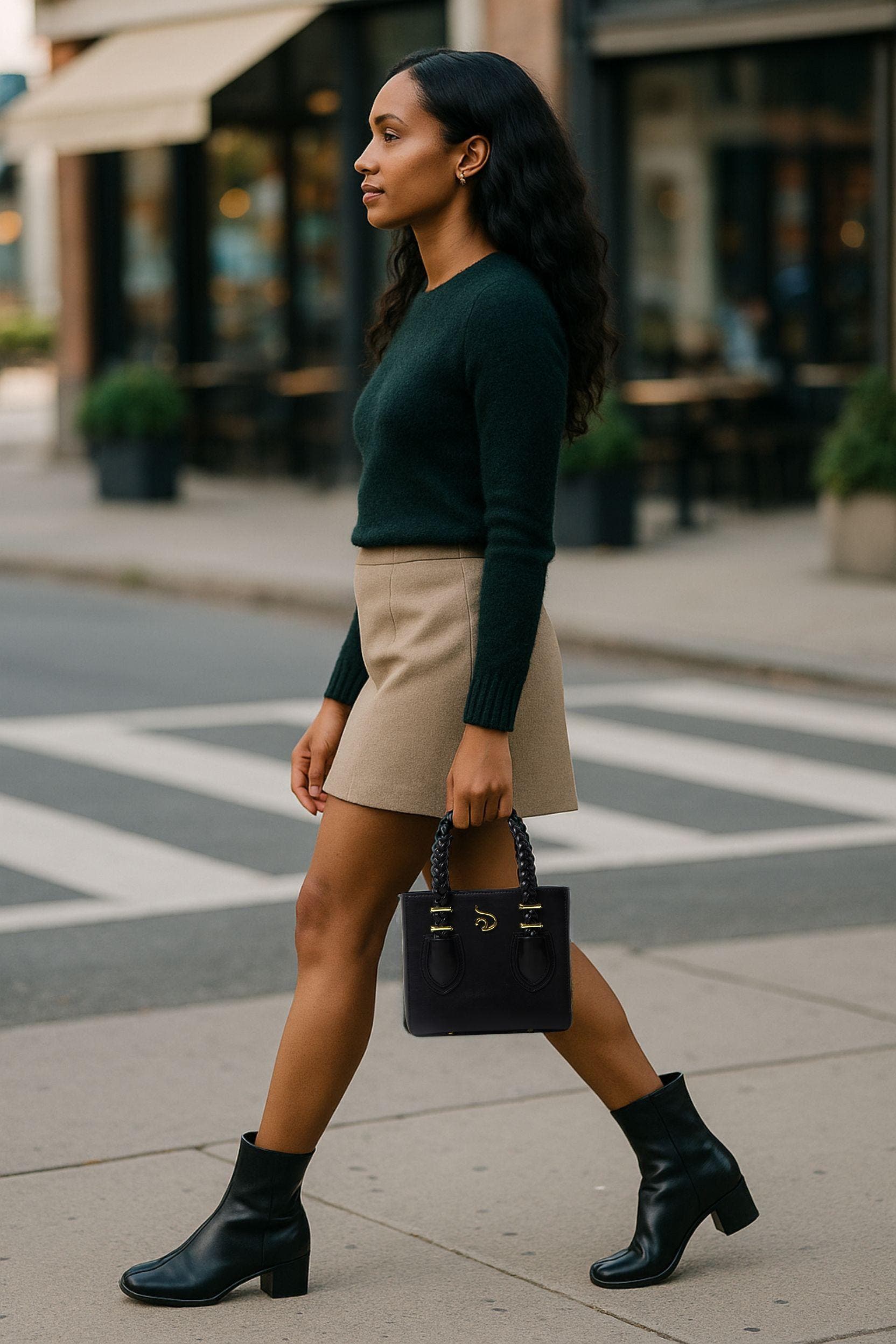 Mèsan Boxy Tote, Alternate, color, Black