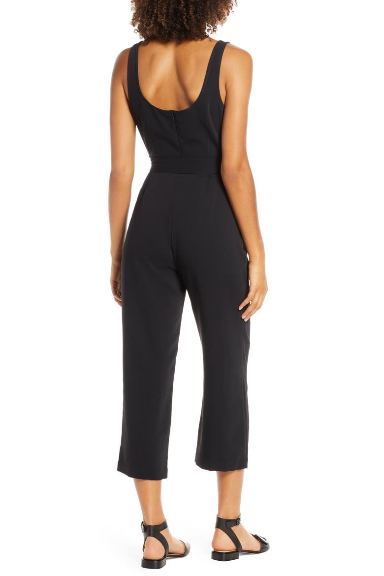 BB Dakota Crop Jumpsuit, Alternate, color, BLACK
