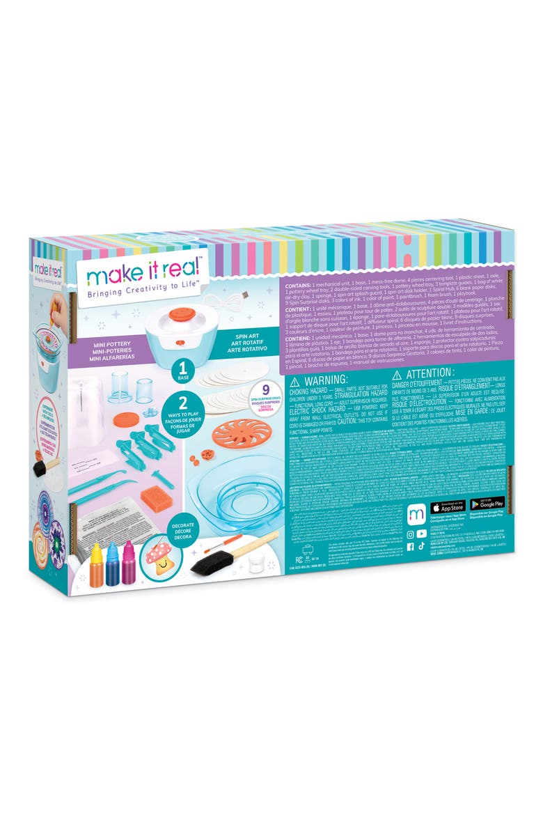 Kids' Mini Pottery & Spin Art Studio, Alternate, color, MULTI