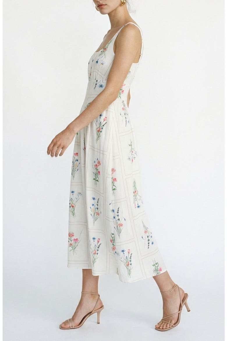 Jamie Floral Print Dress, Alternate, color, SNOW WHITE AOP ELSE