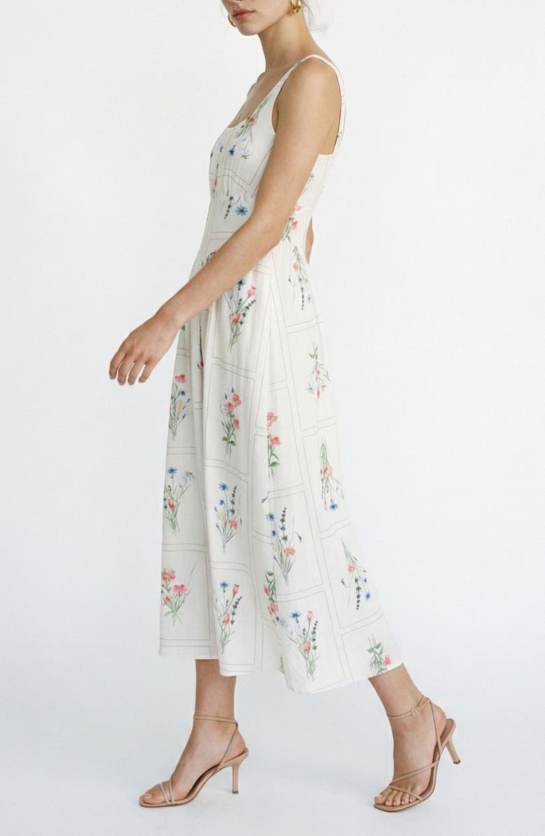 VERO MODA Jamie Floral Print Dress, Alternate, color, Snow White Aop Else