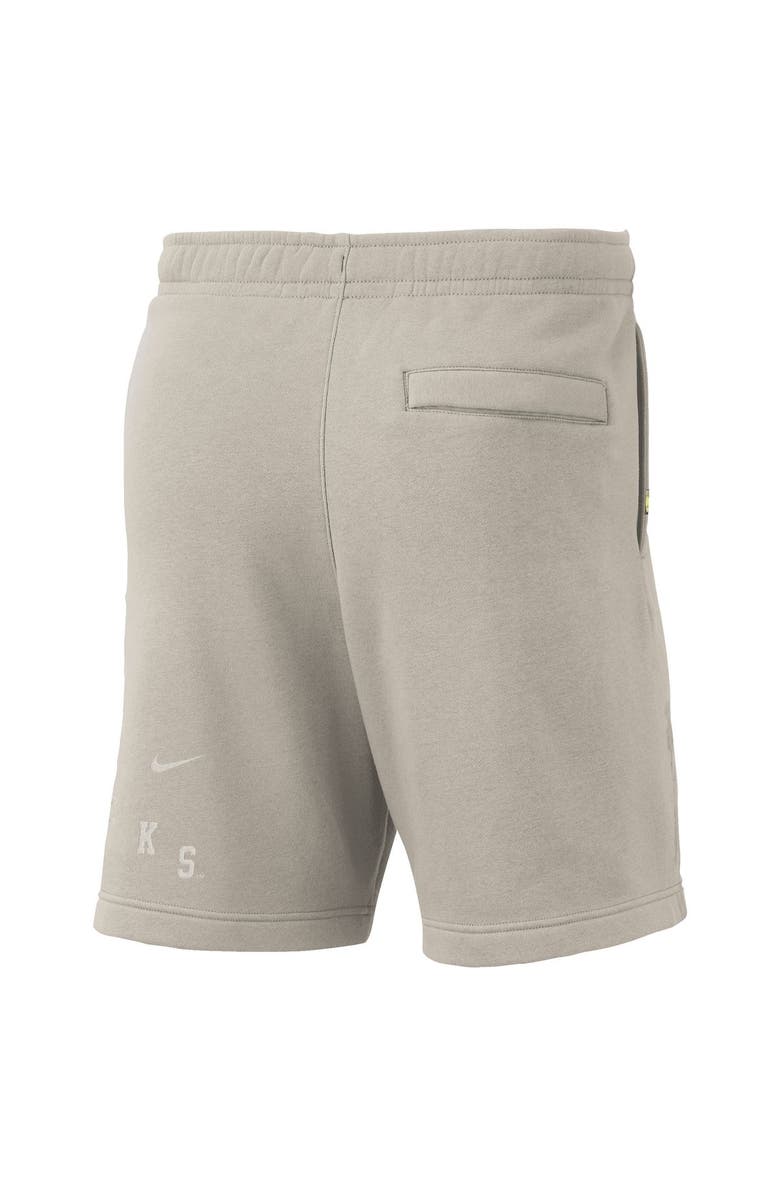 Nike Men's Nike Cream Oregon Ducks Fleece Shorts, Alternate, color, 