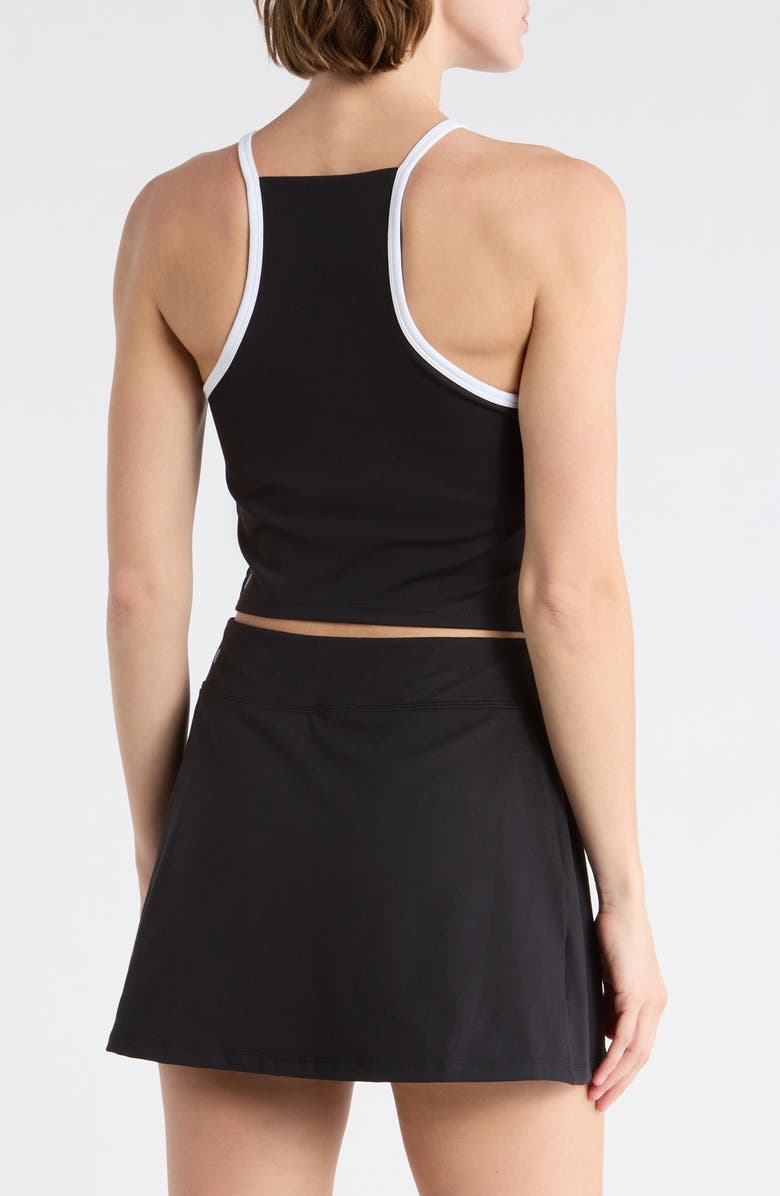 Z by Zella Split Second Racerback Bra Tank, Alternate, color, Black