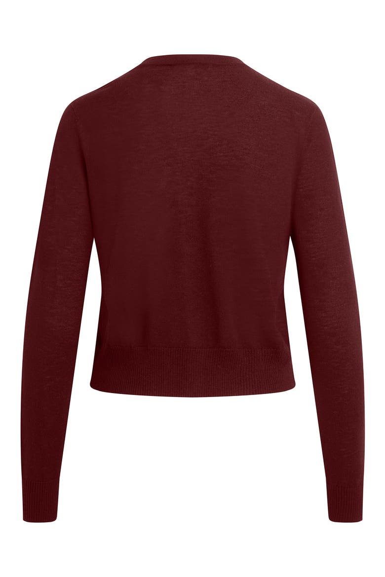 The Take a Bow Cardigan, Alternate, color, VINO