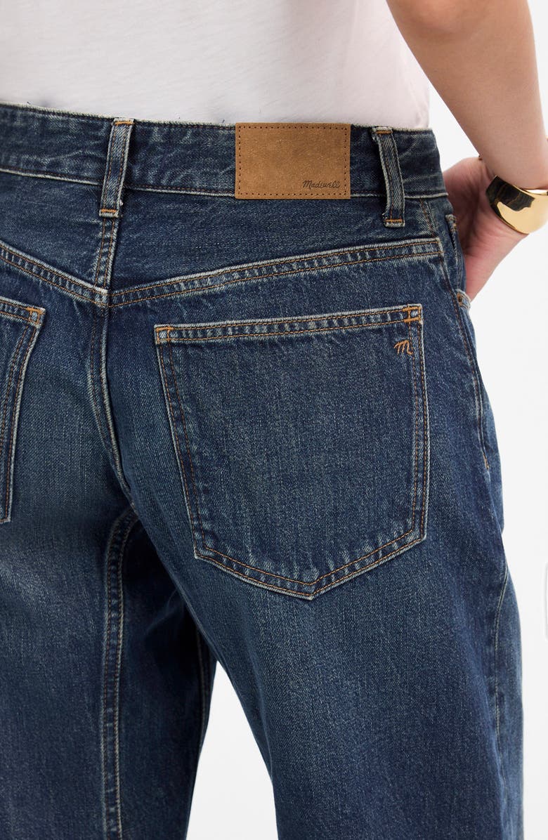 Madewell The Darted Barrel Leg Jean, Alternate, color, Danver Wash
