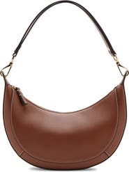MANGO Oval Faux Leather Shoulder Bag