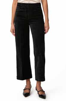 PAIGE Anessa High Waist Ankle Wide Leg Velvet Pants