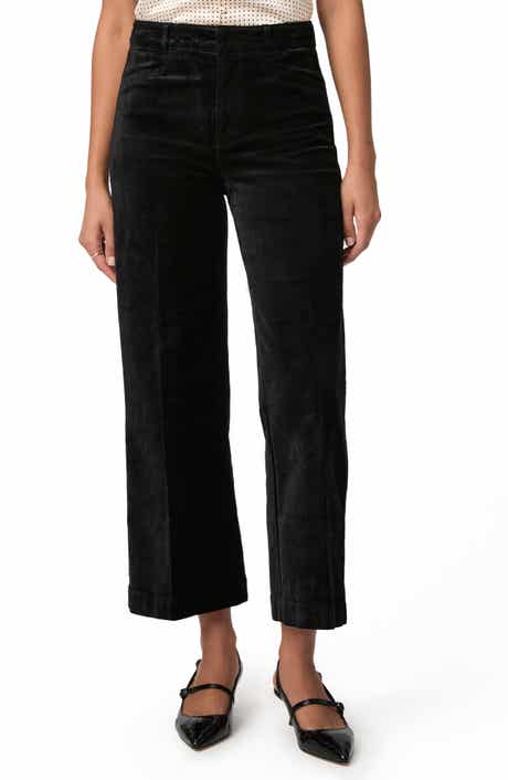 PAIGE Anessa High Waist Ankle Wide Leg Velvet Pants