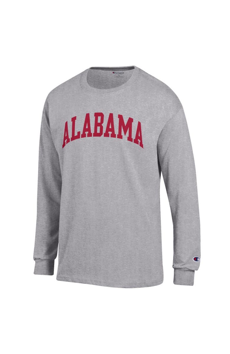 Champion Men's Champion  Heather Gray Alabama Crimson Tide Basic Arch Long Sleeve T-Shirt, Alternate, color, Heather Gray