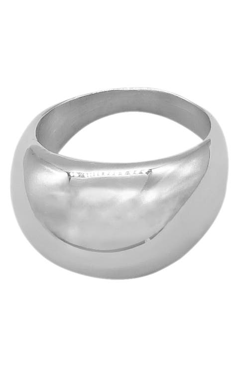 Water Resistant 14K Gold Plated Dome Ring