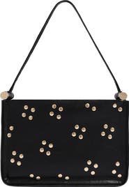 Kenneth Cole Floral Stud Large Top Handle Leather Bag