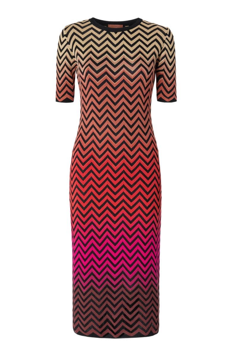 Missoni Dégradé Chevron Motif Midi Dress, Alternate, color, Multicoloured