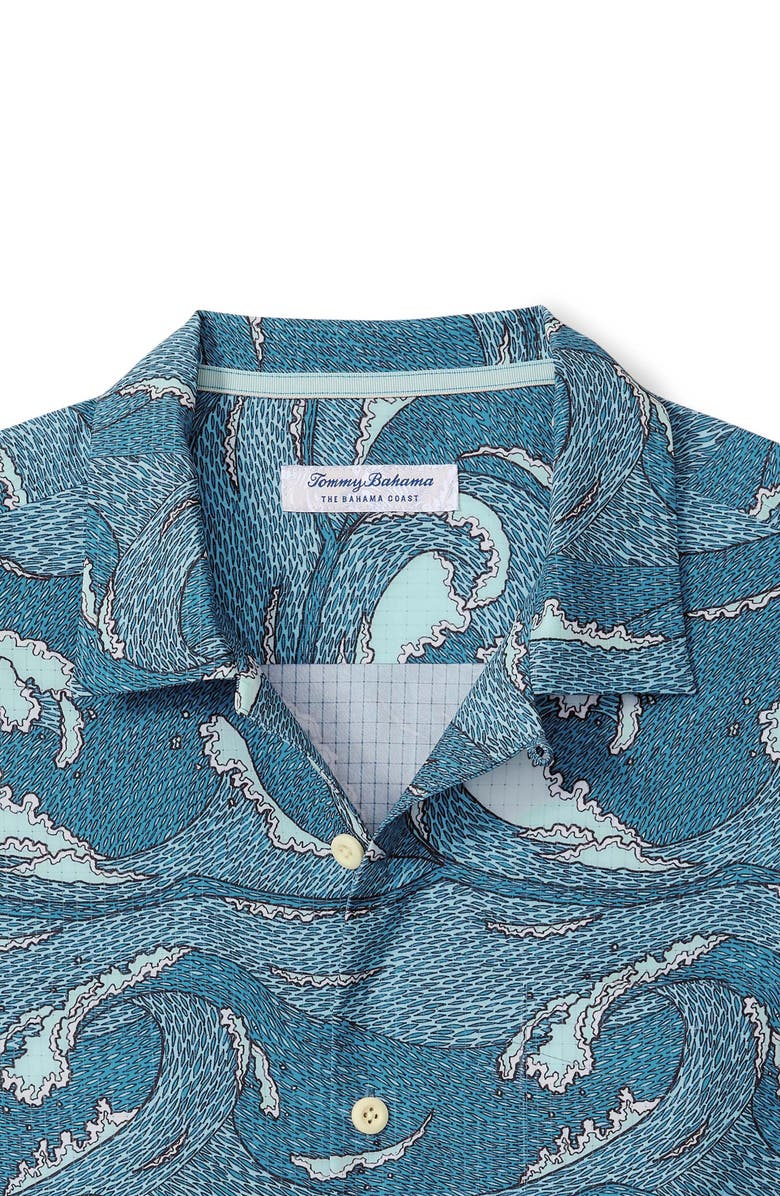 Tommy Bahama Bahama Coast Wavescape Oasis IslandZone<sup>®</sup> Camp Shirt, Alternate, color, Continental