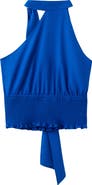 MANGO TEEN Asymmetric Halter Neck Crop Top