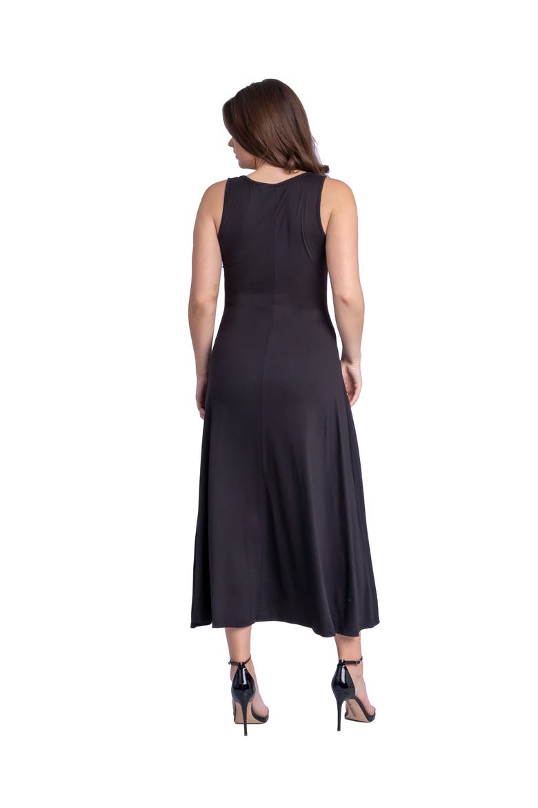 Slim Fit A-Line Sleeveless Maxi Dress, Alternate, color, Black