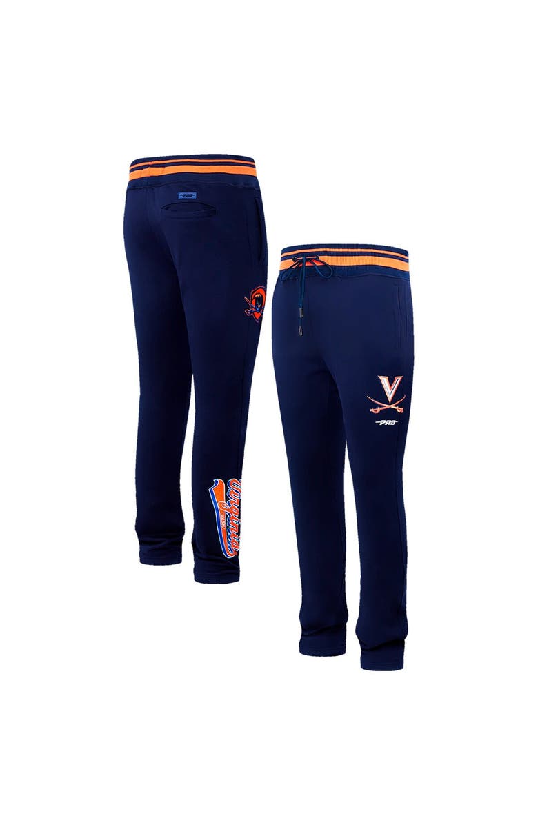 PRO STANDARD Men's Pro Standard Navy Virginia Cavaliers Script Tail Fleece Sweatpants, Main, color, Navy