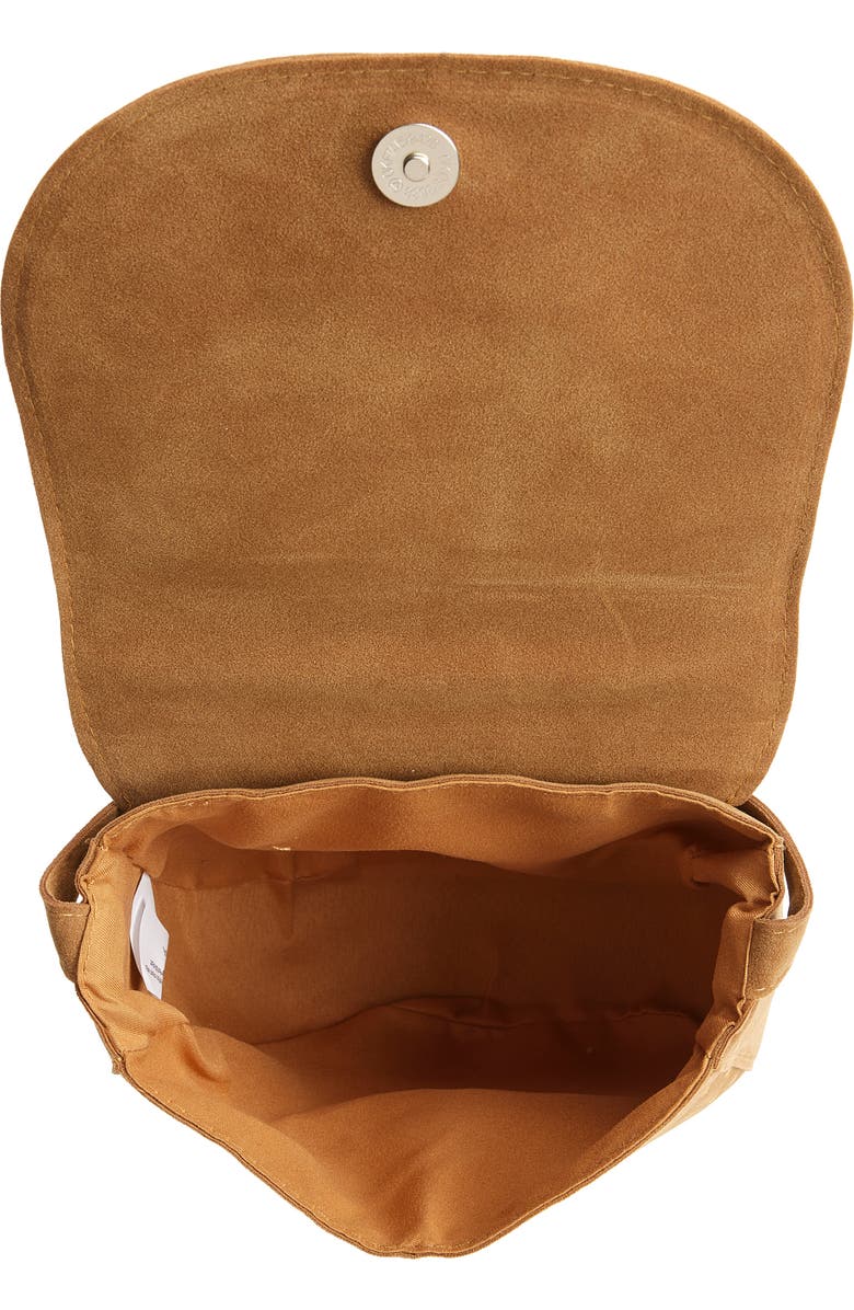 Piper & Jax Kids' Heart Print Faux Suede Bag, Alternate, color, Tan