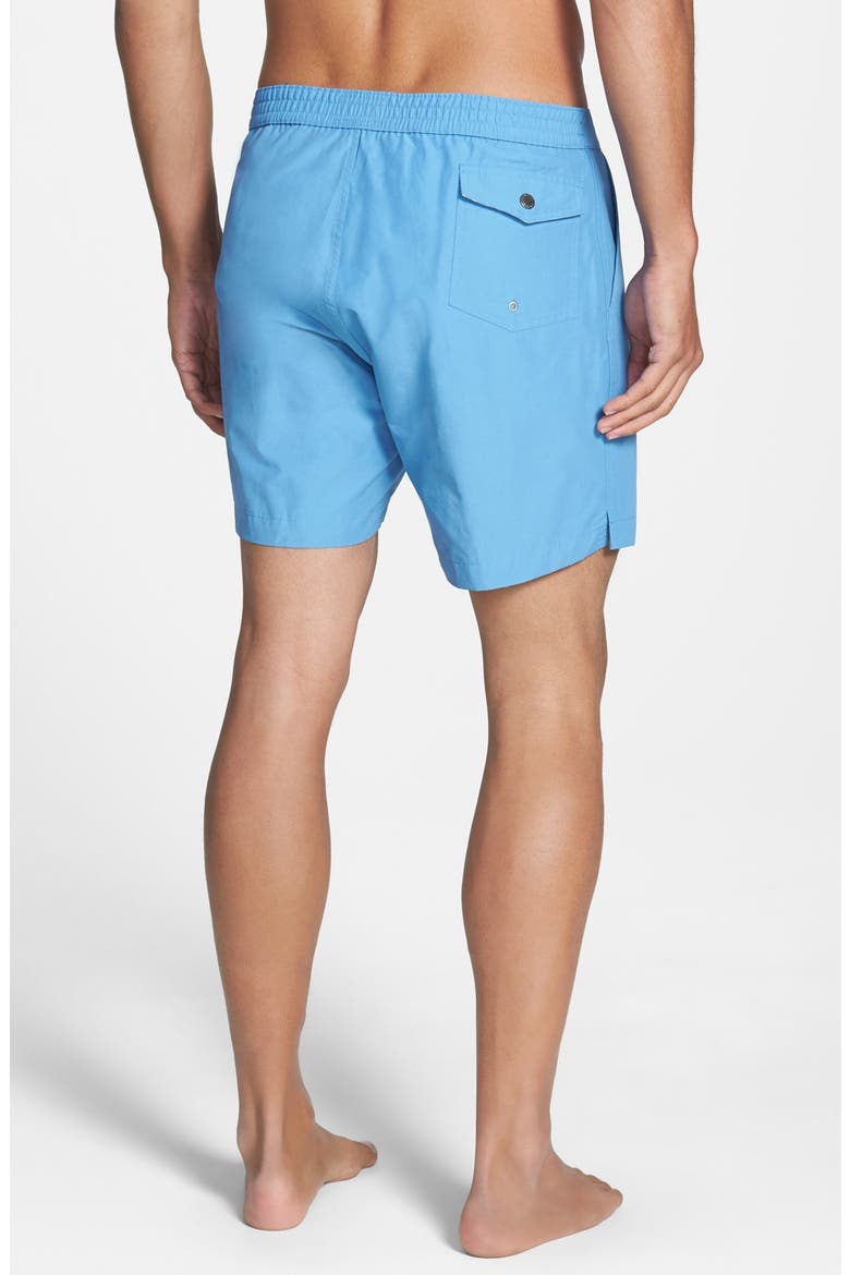 Solid Swim Shorts, Alternate, color, PACIFIC