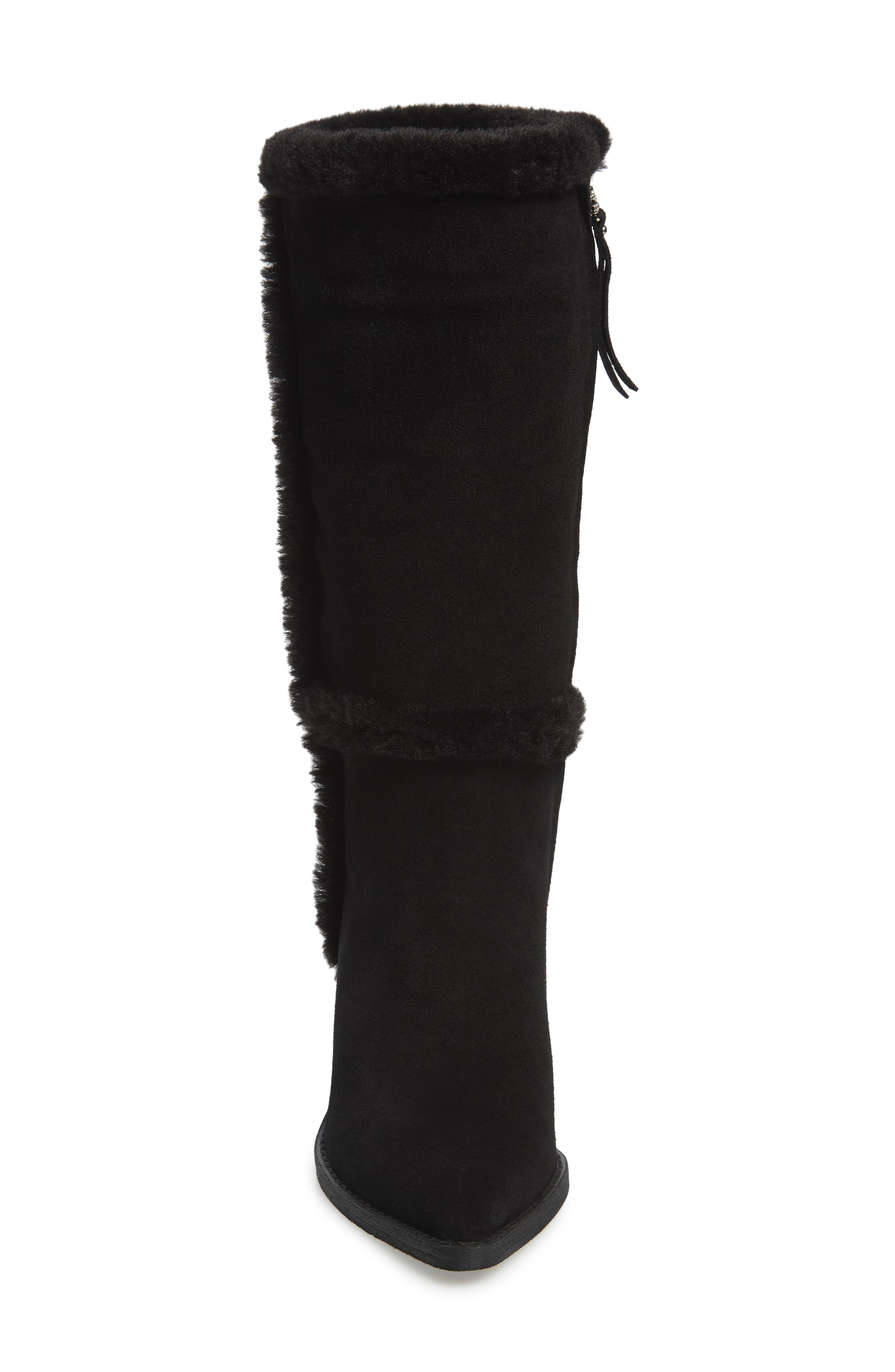 Sam Edelman Ilsa Faux Fur Trim Block Heel Boot, Alternate, color, 