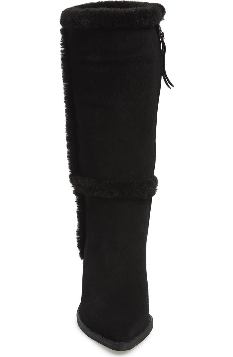 Sam Edelman Ilsa Faux Fur Trim Block Heel Boot, Alternate, color,