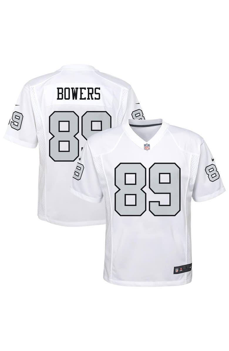 Nike Youth Nike Brock Bowers White Las Vegas Raiders Alternate Game Jersey, Main, color, White