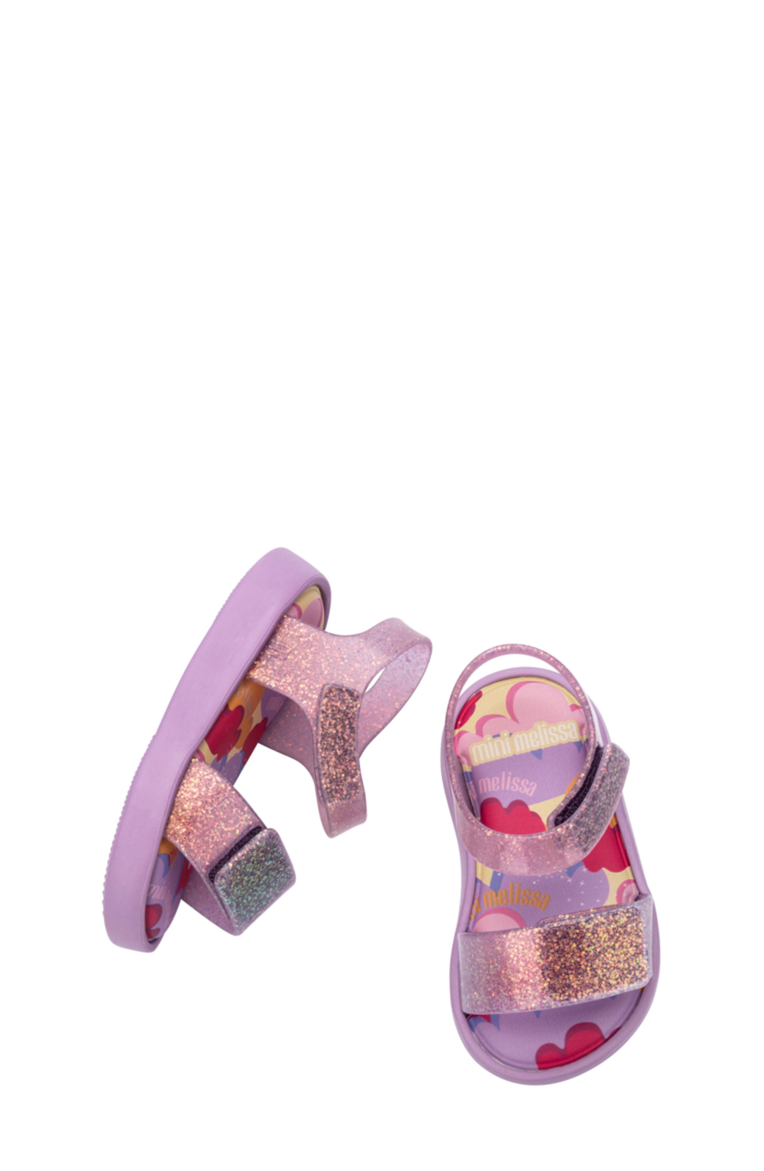 Kids' Jump Ankle Strap Sandal, Alternate, color, LILAC/ GLITTER LILAC