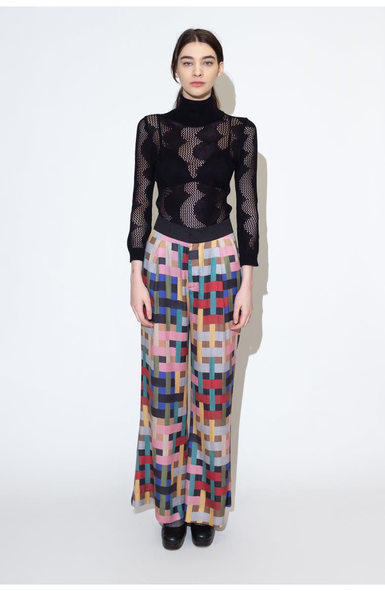 Untitled in Motion Petra Print Wide Leg Pant, Alternate, color, Weave