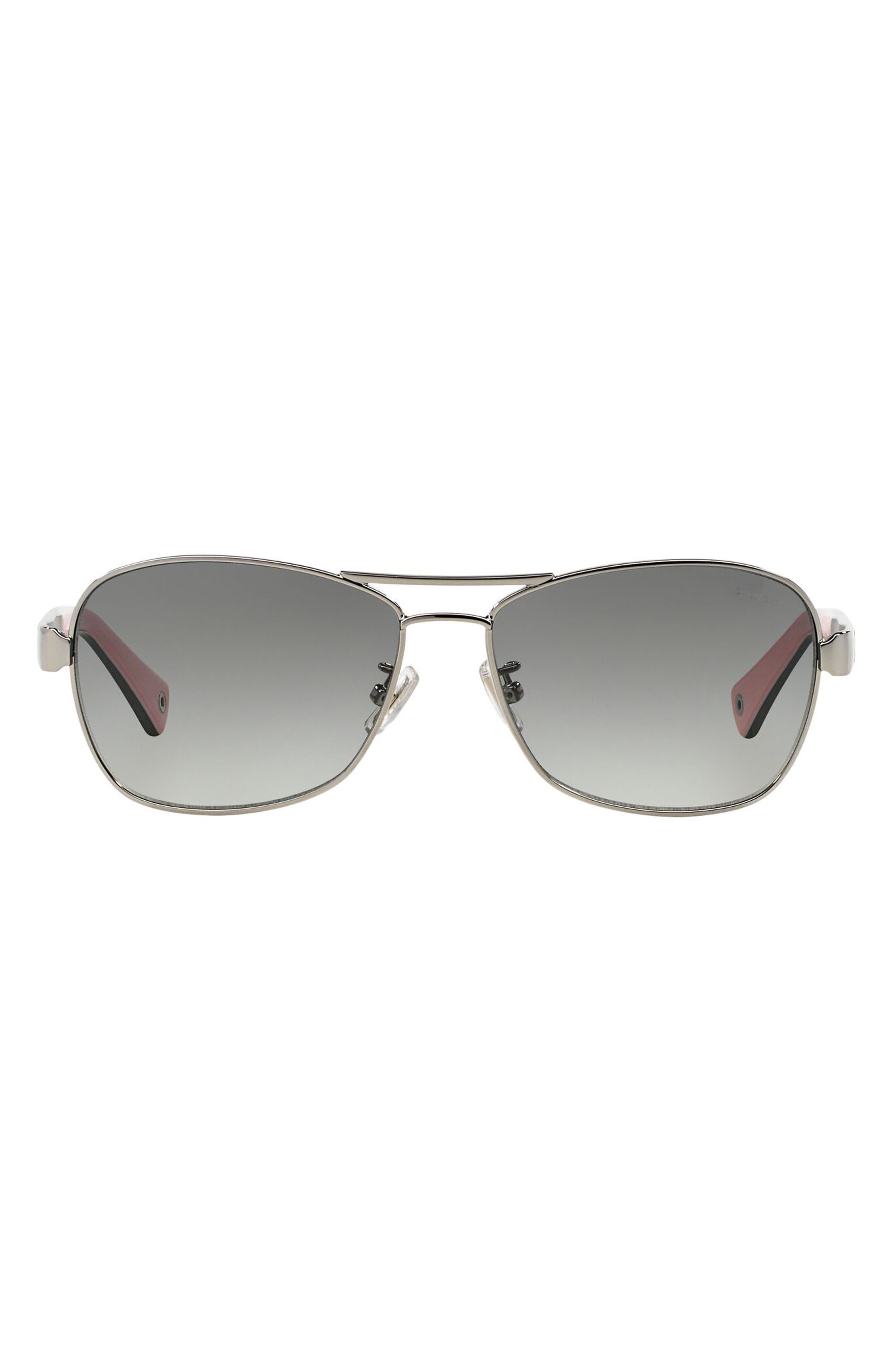 COACH Caroline 56mm Gradient Aviator Sunglasses