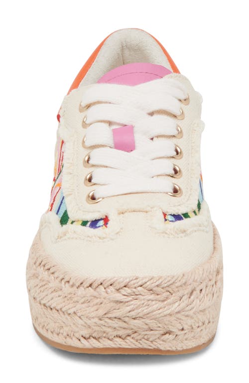 Dolce Vita Fredy Platform Sneaker In Floral Multi Canvas
