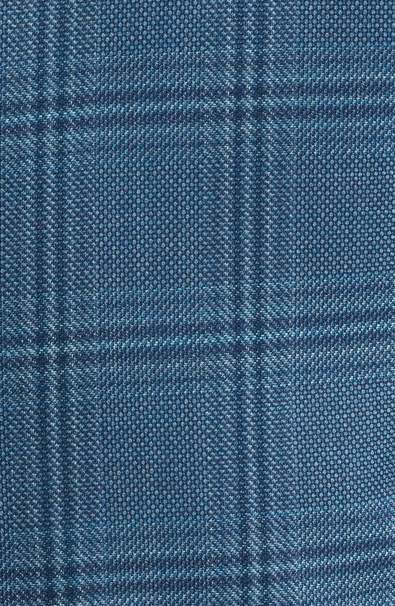 Emporio Armani G Line Windowpane Check Wool Sport Coat, Alternate, color, Teal