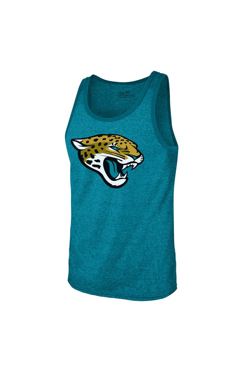 Majestic Threads Men's Majestic Threads Trevor Lawrence Teal Jacksonville Jaguars Tri-Blend Player Name & Number Tank Top, Alternate, color, Teal