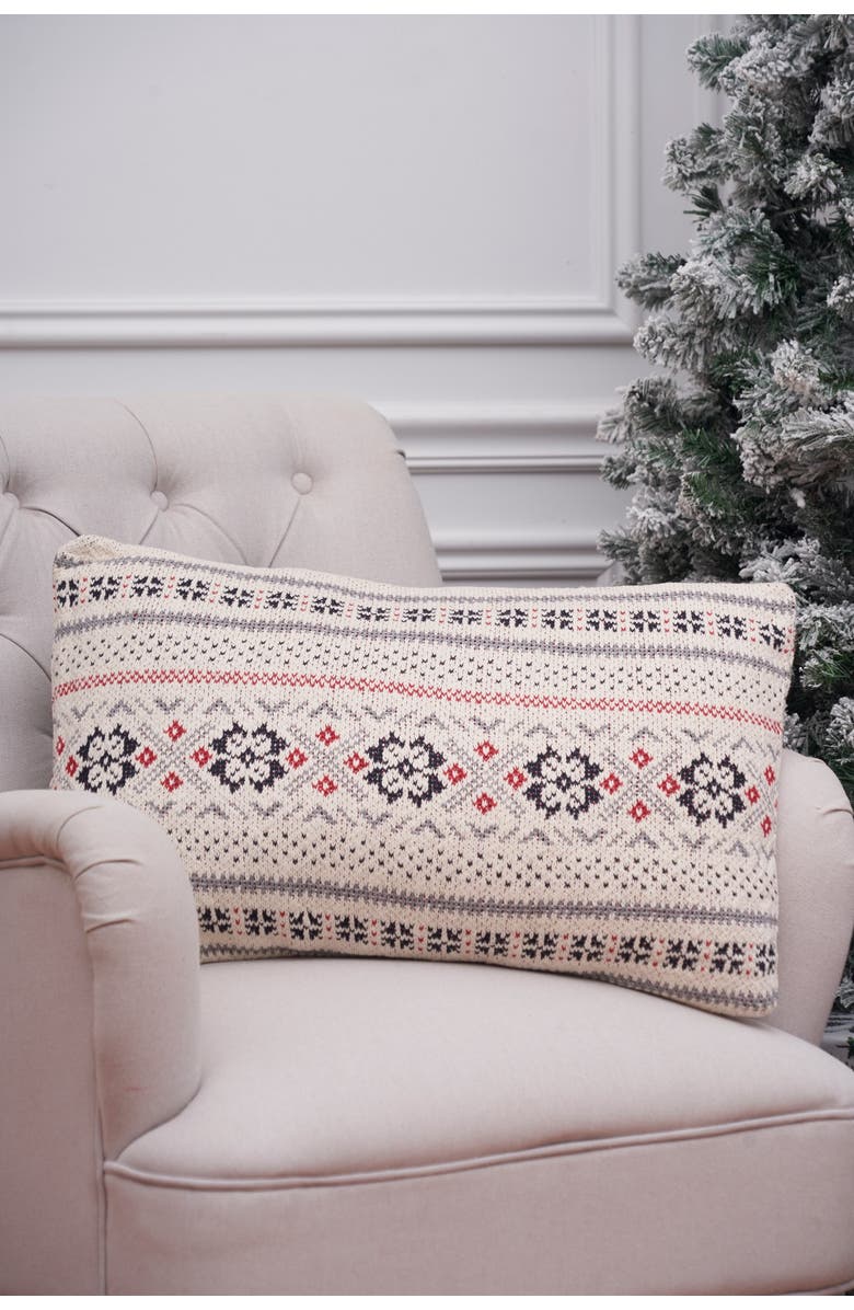 C&F Home Snowflake Christmas Throw Pillow, 16" x 24", Alternate, color, Off-White
