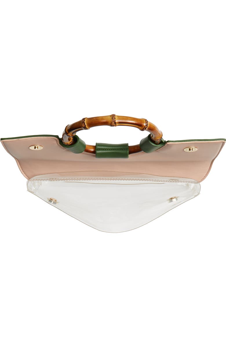 Leith Tropical Transparent Clutch, Alternate, color,