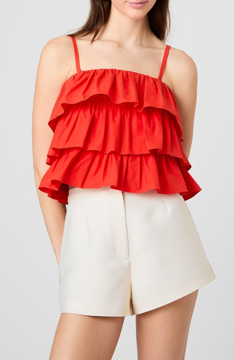 Aimee Ruffle Cotton Camisole