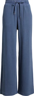 CITY BLUES Side Stripe Waffle Knit Lounge Pants
