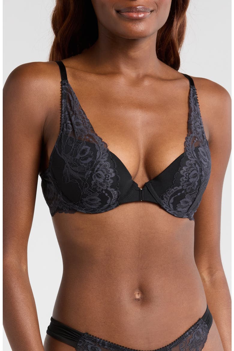 Underwire Push-Up Contour Bra, Main, color, ANTHRACITE
