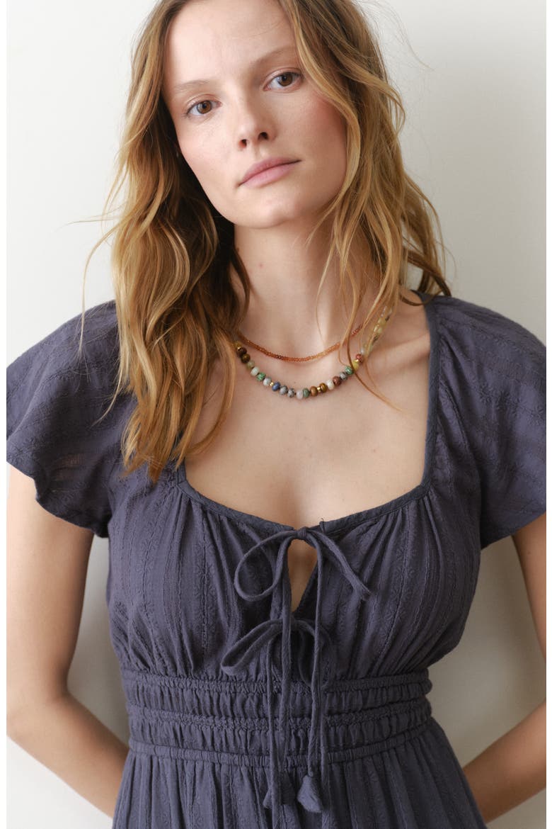 Skye Cotton Midi Dress, Alternate, color, INDIGO