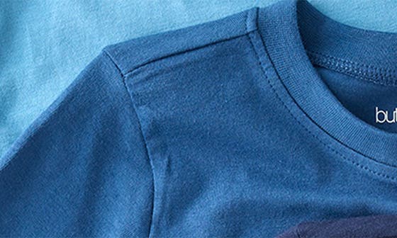 Детские BUTTERBLU Kids' Taylor Short Sleeve Organic Cotton Assorted 5-Pack T-Shirts — фото 6