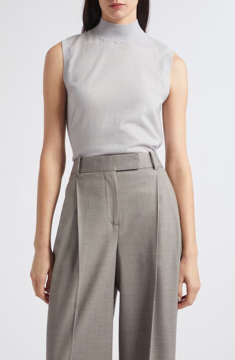 Evelyn Funnel Neck Merino Wool Top