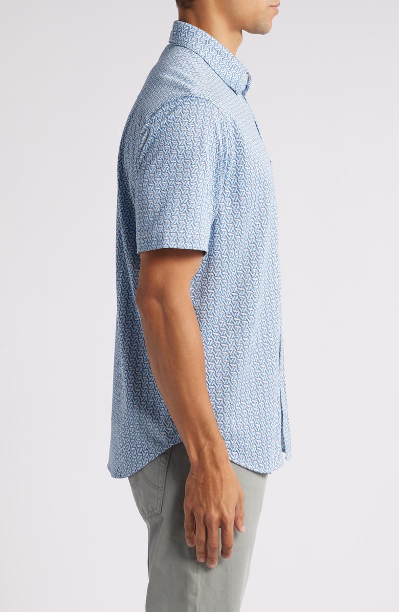 Tommy Bahama San Lucio Plaza Geo Pattern Short Sleeve Button-Up Shirt, Alternate, color, 