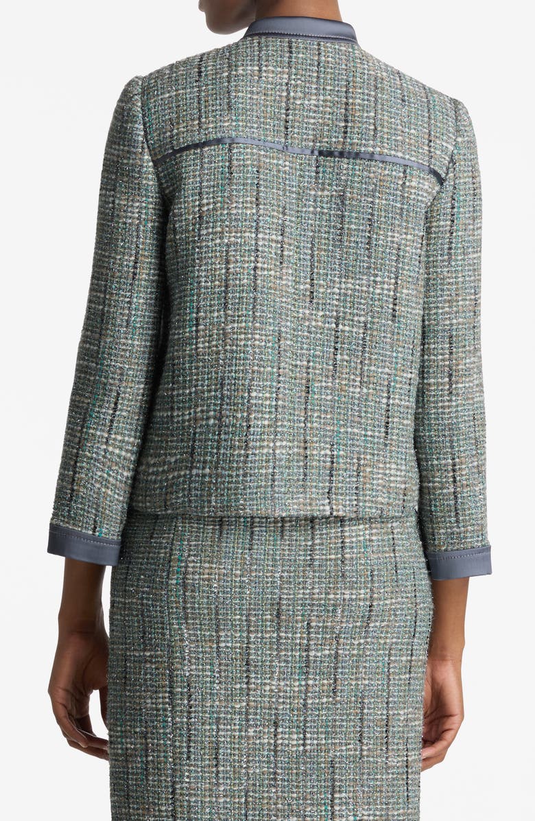 ST. JOHN Metallic Tweed Jacket, Alternate, color, Slate Multi