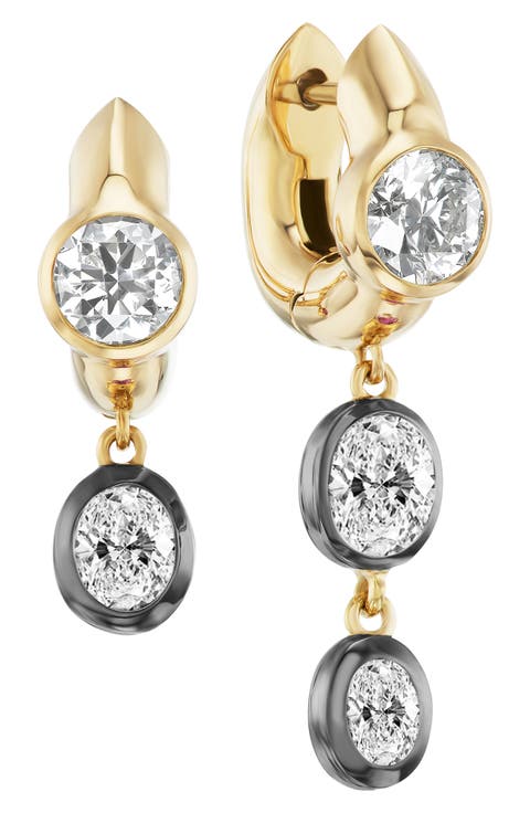 Tusk Diamond Drop Earrings