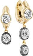 Uniform Object Tusk Diamond Drop Earrings